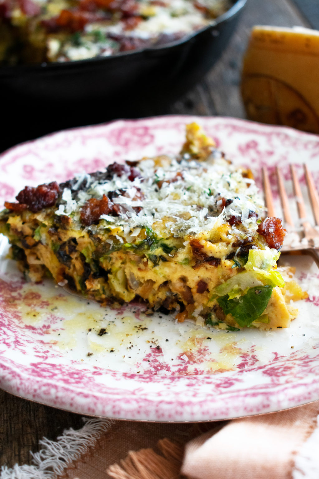 Brussels Sprout Frittata with Bacon & Parmesan The Original Dish