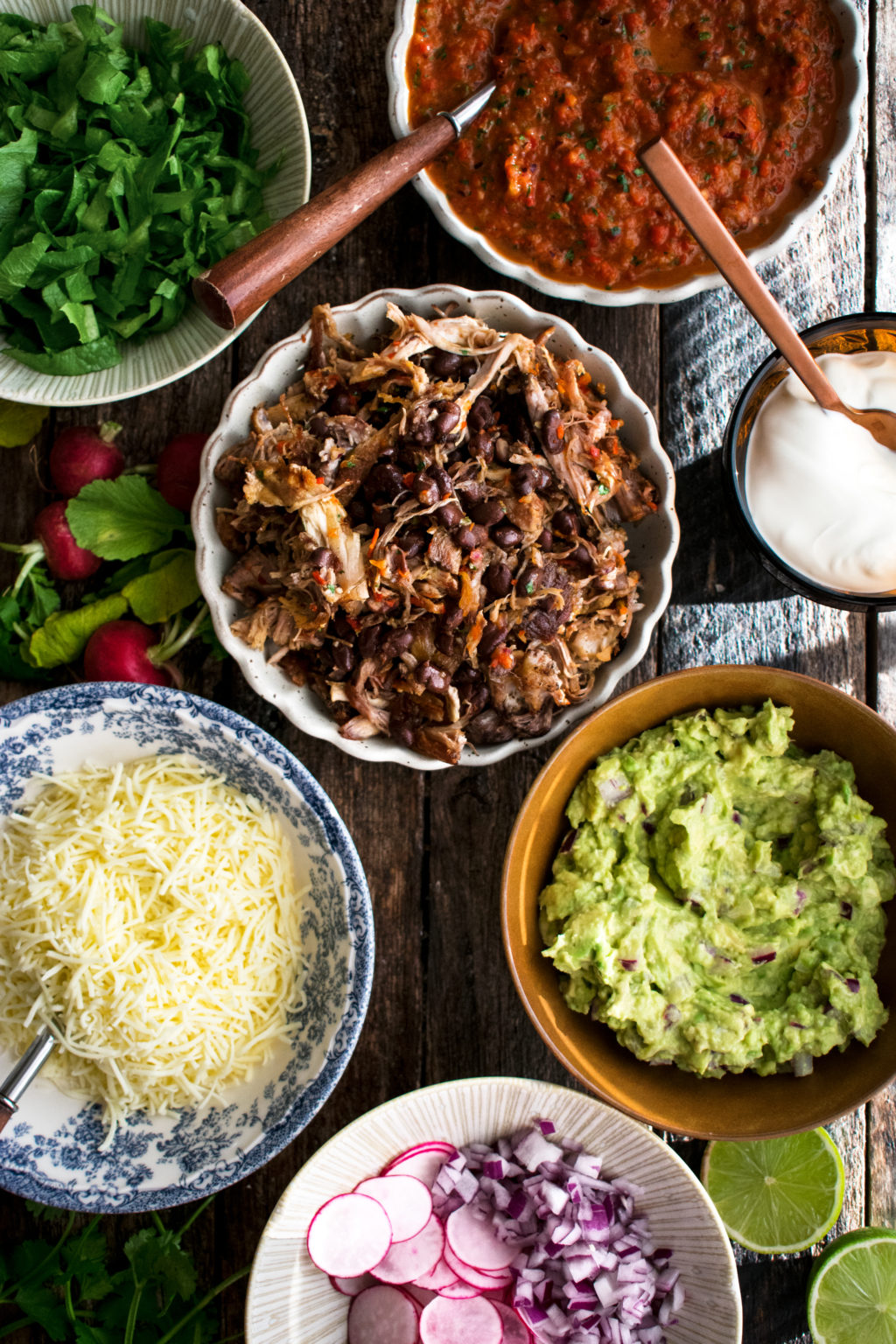 Carnitas Burrito Bowl with Red Pepper Salsa - The Original Dish