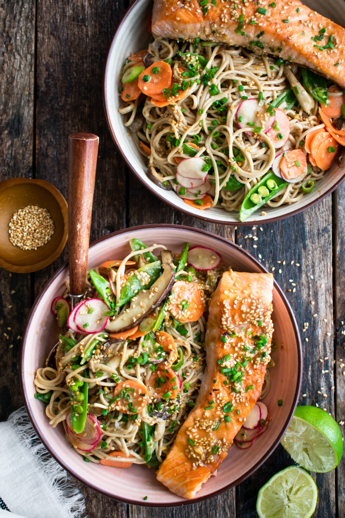 Soba Noodle Salad with Salmon & Tahini Sauce The Original Dish