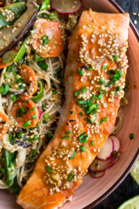 Soba Noodle Salad with Salmon