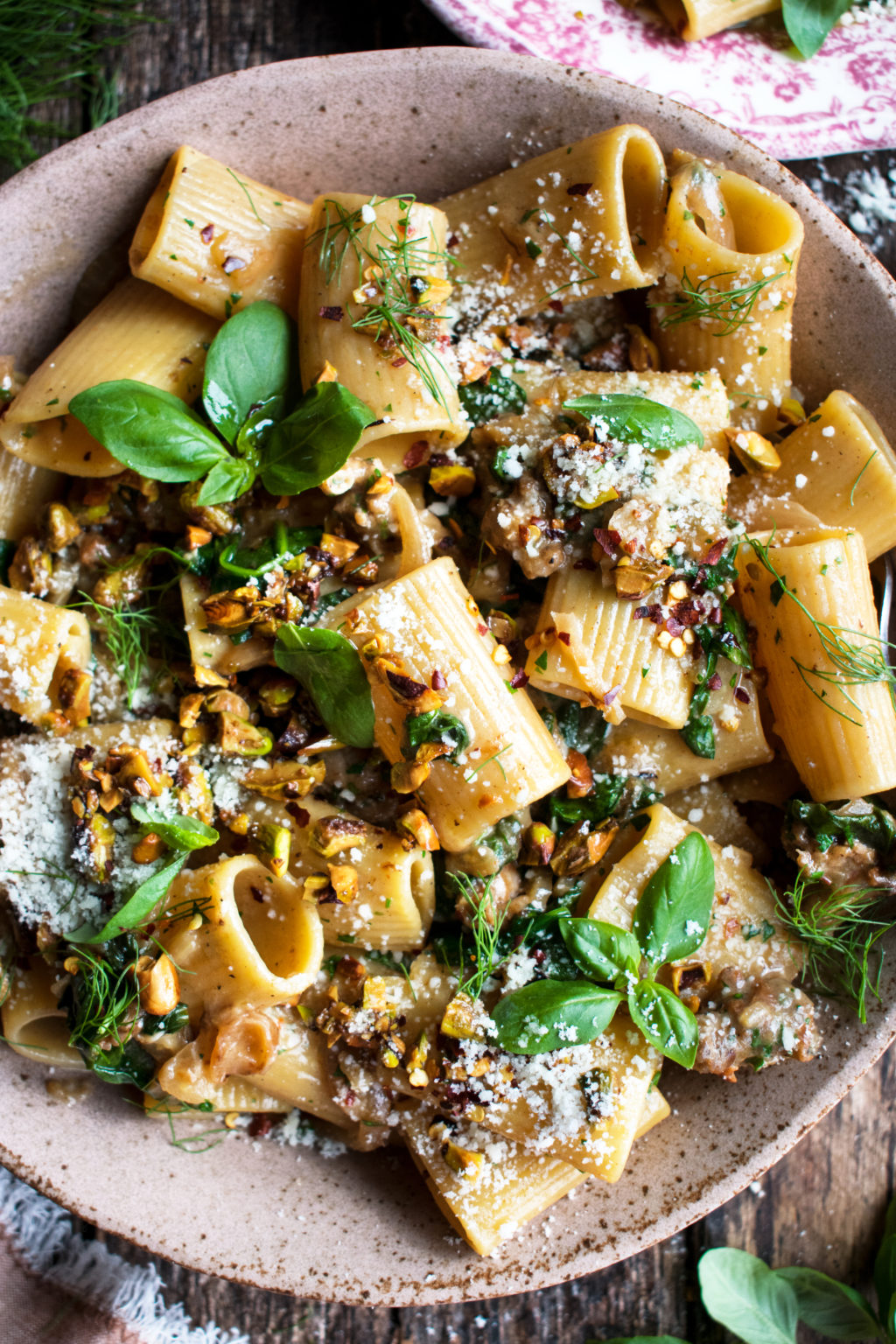 Caramelized Fennel Paccheri with Sausage & Pistachios The Original Dish
