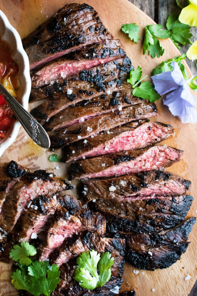 Mezcal-Marinated Skirt Steak with Grilled Pineapple Salsa - The ...