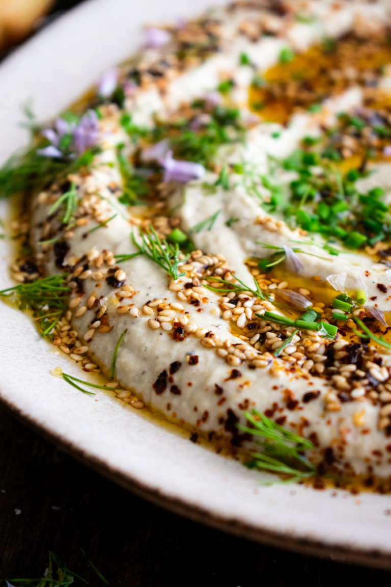 Charred Eggplant Dip with Toasted Sesame Chili Oil The Original Dish