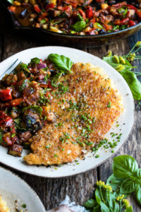 Parmesan Crusted Chicken with Ratatouille