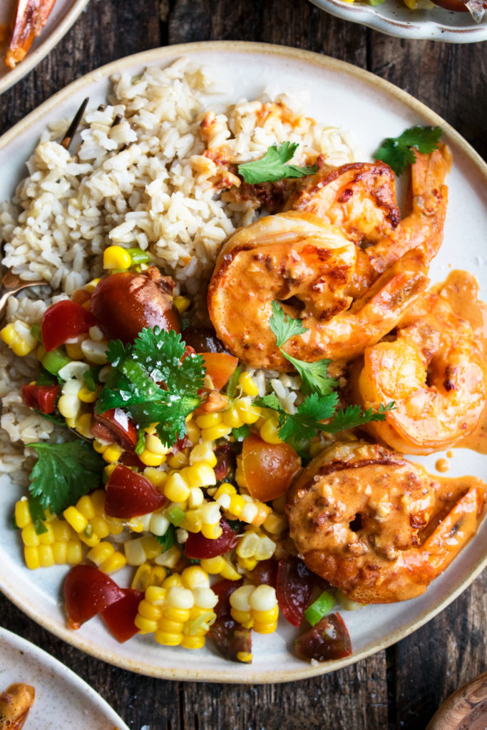 Skillet Shrimp with Creamy Chipotle Sauce