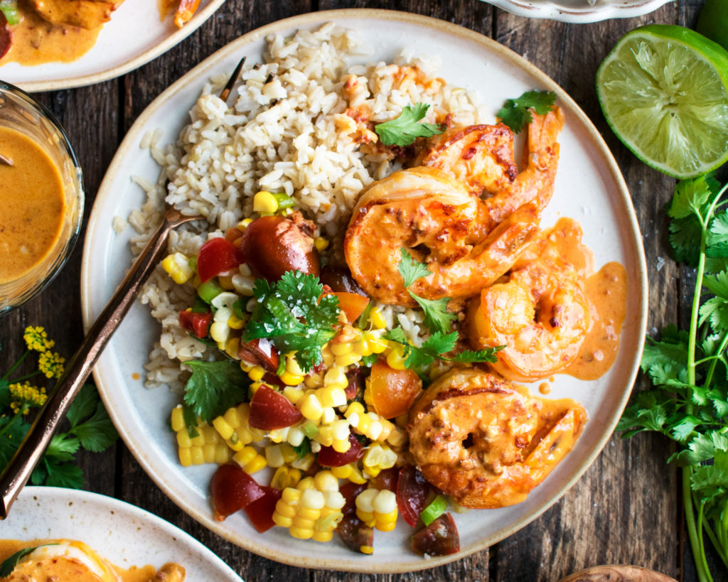 Skillet Shrimp with Creamy Chipotle Sauce