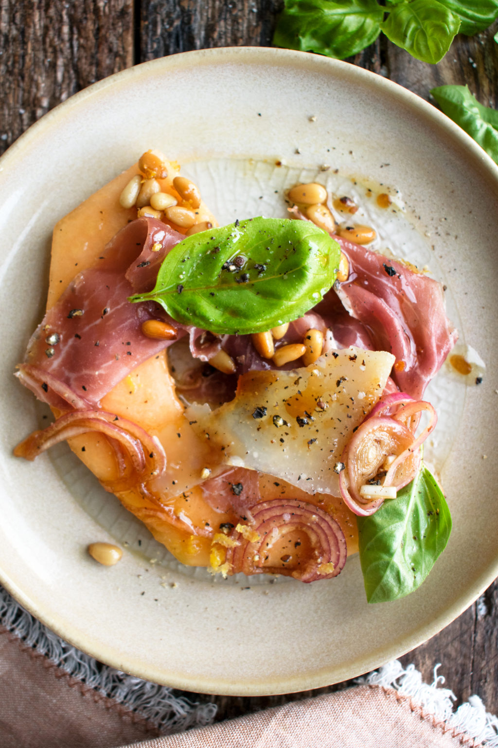 Prosciutto and Melon with Balsamic Shallots The Original Dish