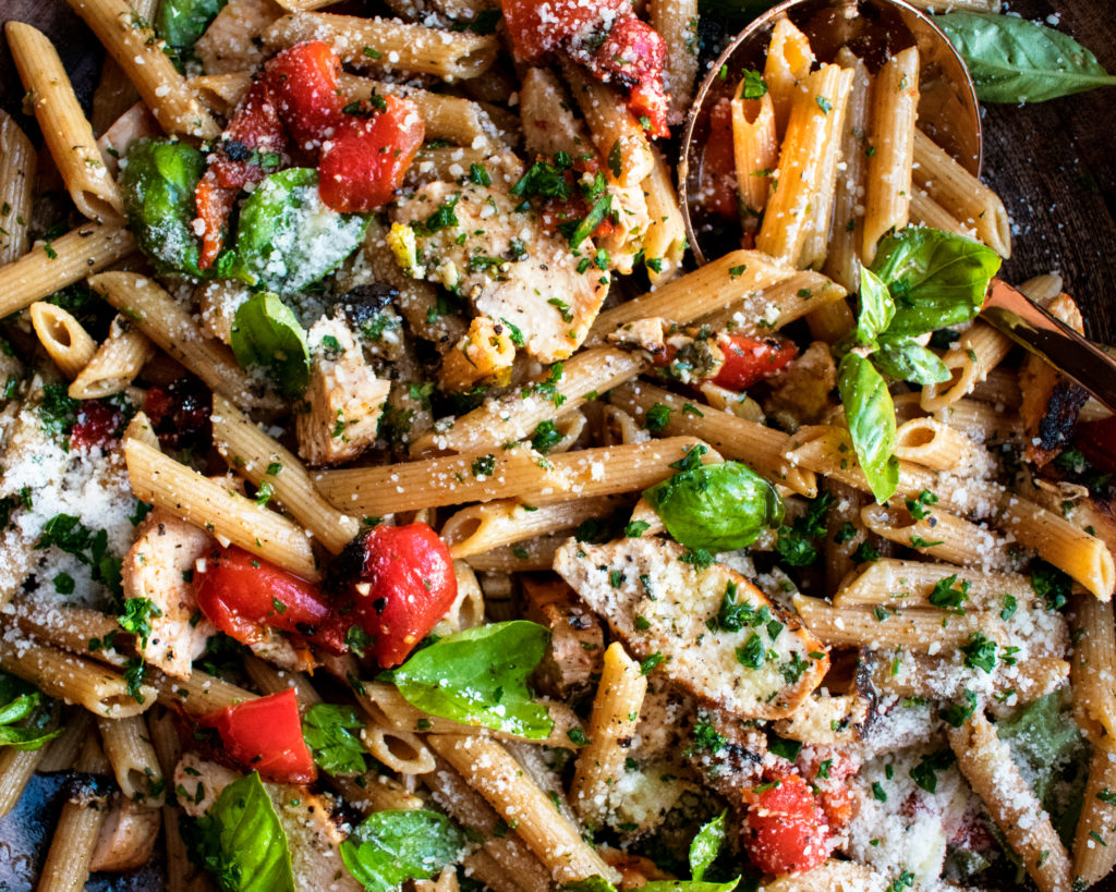 Weeknight Grilled Chicken Pasta Salad