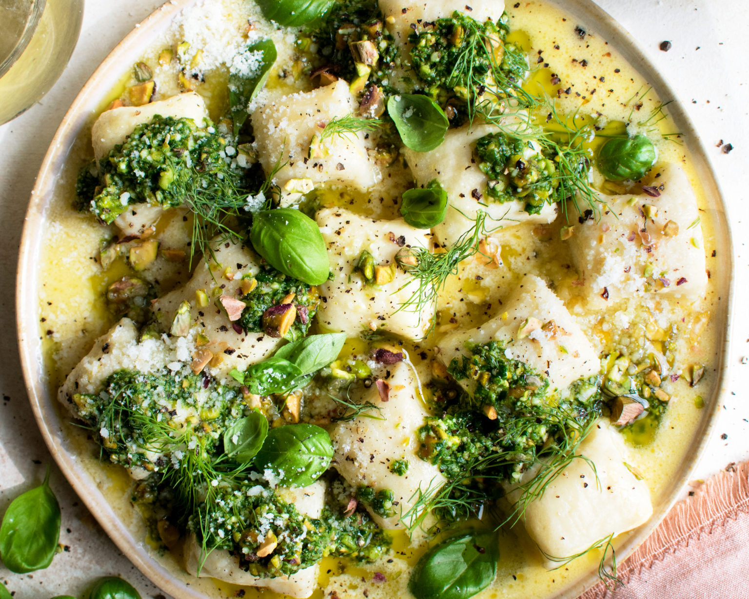 Creamy Lemon Ricotta Gnocchi with Pistachio Pesto The Original Dish