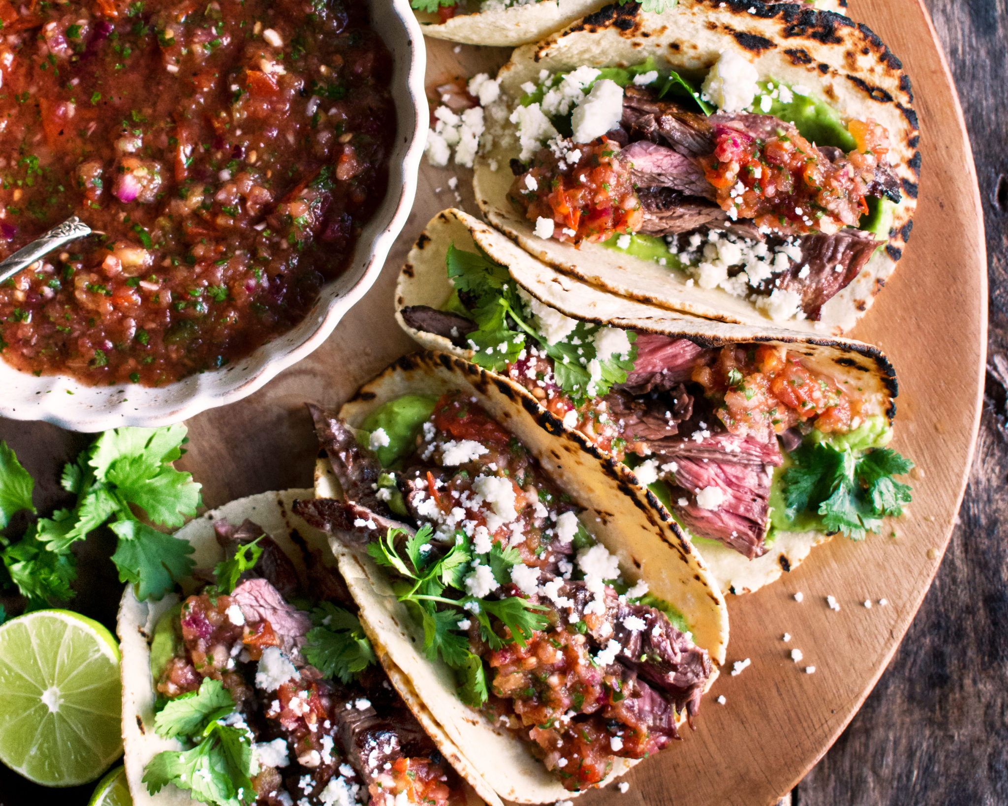 Skirt Steak Tacos with Charred Tomato Salsa The Original Dish
