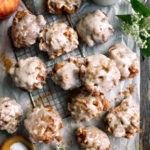 Apple Fritters with Salted Maple Glaze