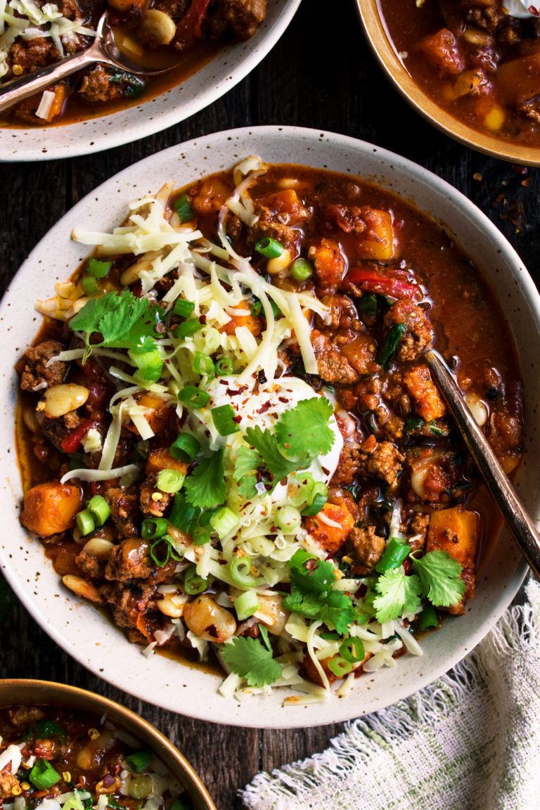 Spiced Lamb Chili with Butternut Squash & Kale - The Original Dish