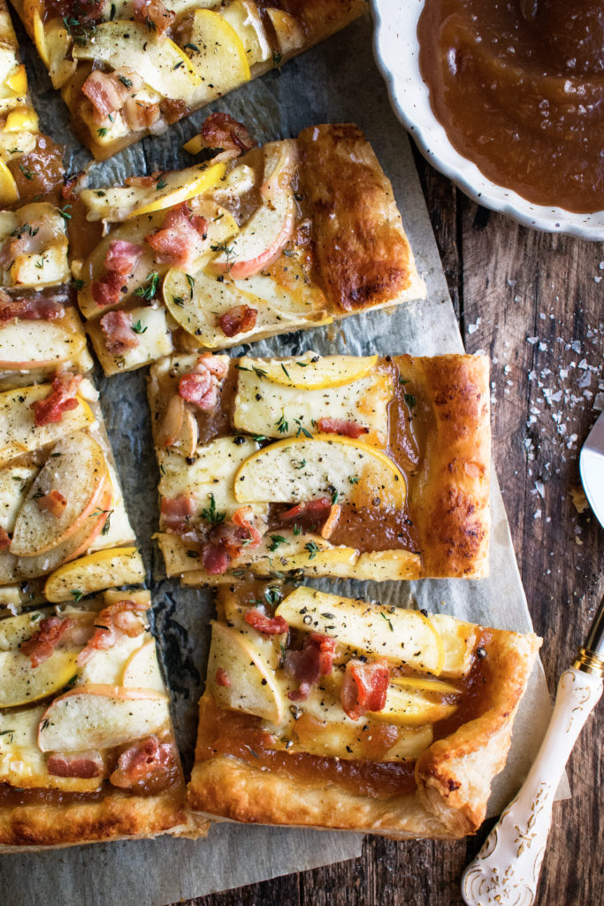 Apple Butter and Melted Brie Tart
