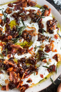 Whipped Goat Cheese with Bacon & Dates