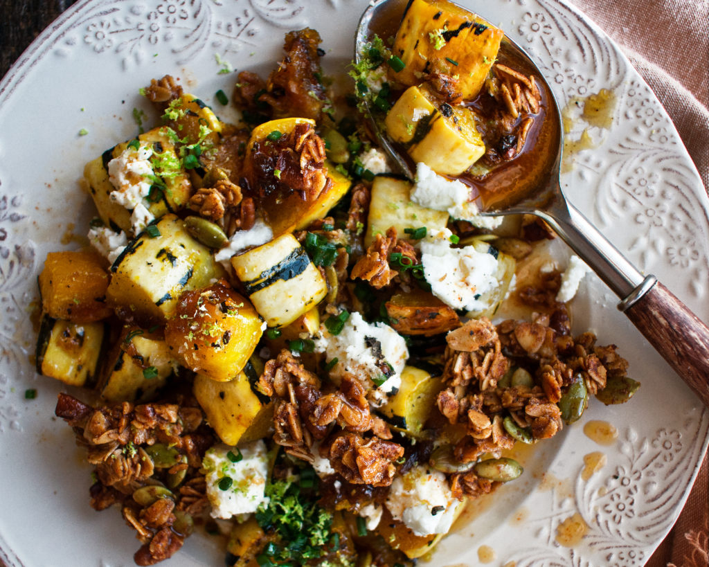 finished Maple Roasted Delicata Squash on a plate