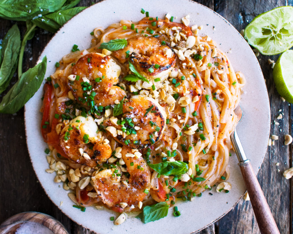 Spicy Sambal Peanut Noodles