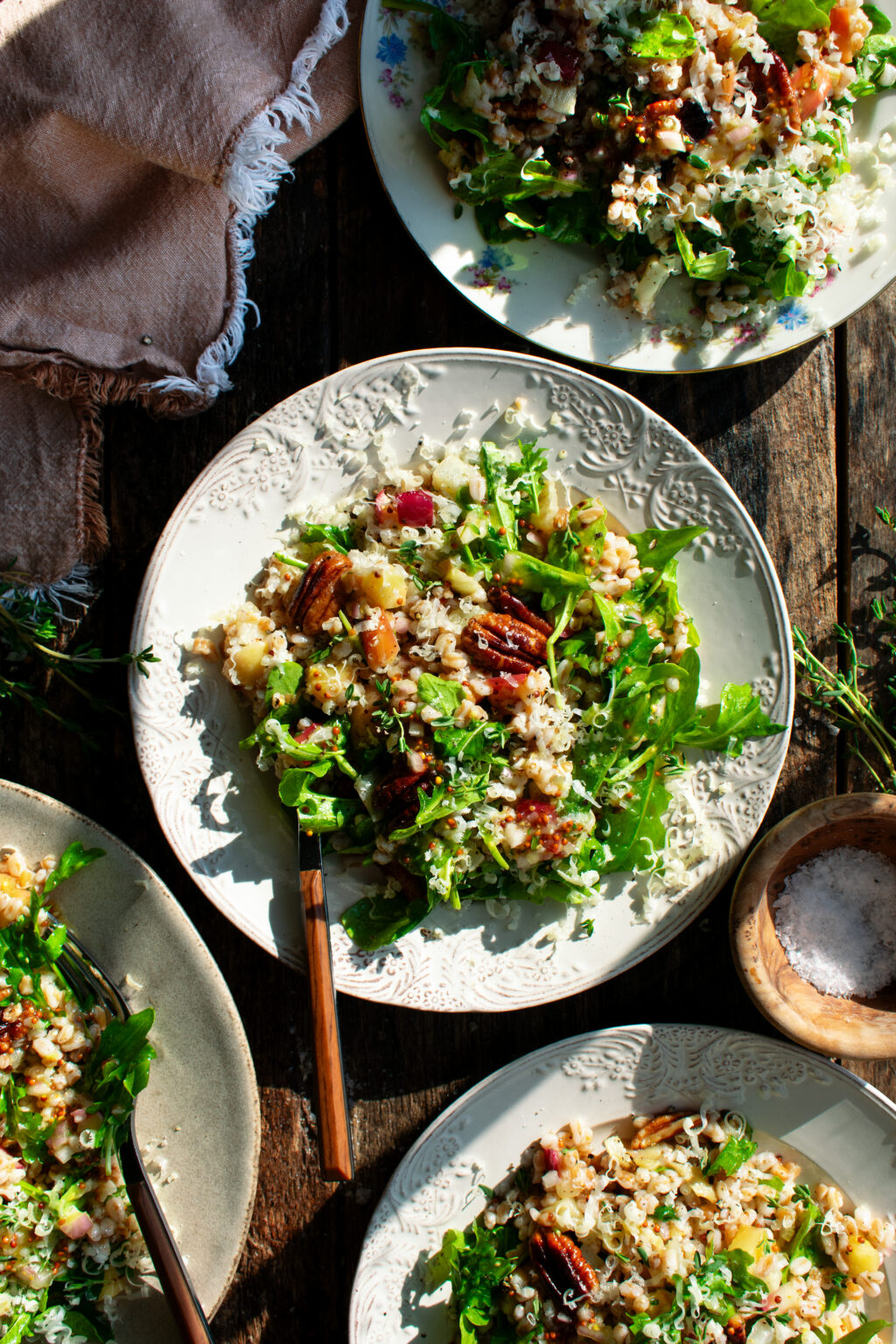 Roasted Apple Farro Salad with Maple Mustard Vinaigrette The Original