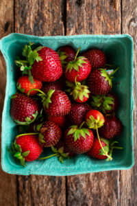 carton of strawberries from the farmer's market