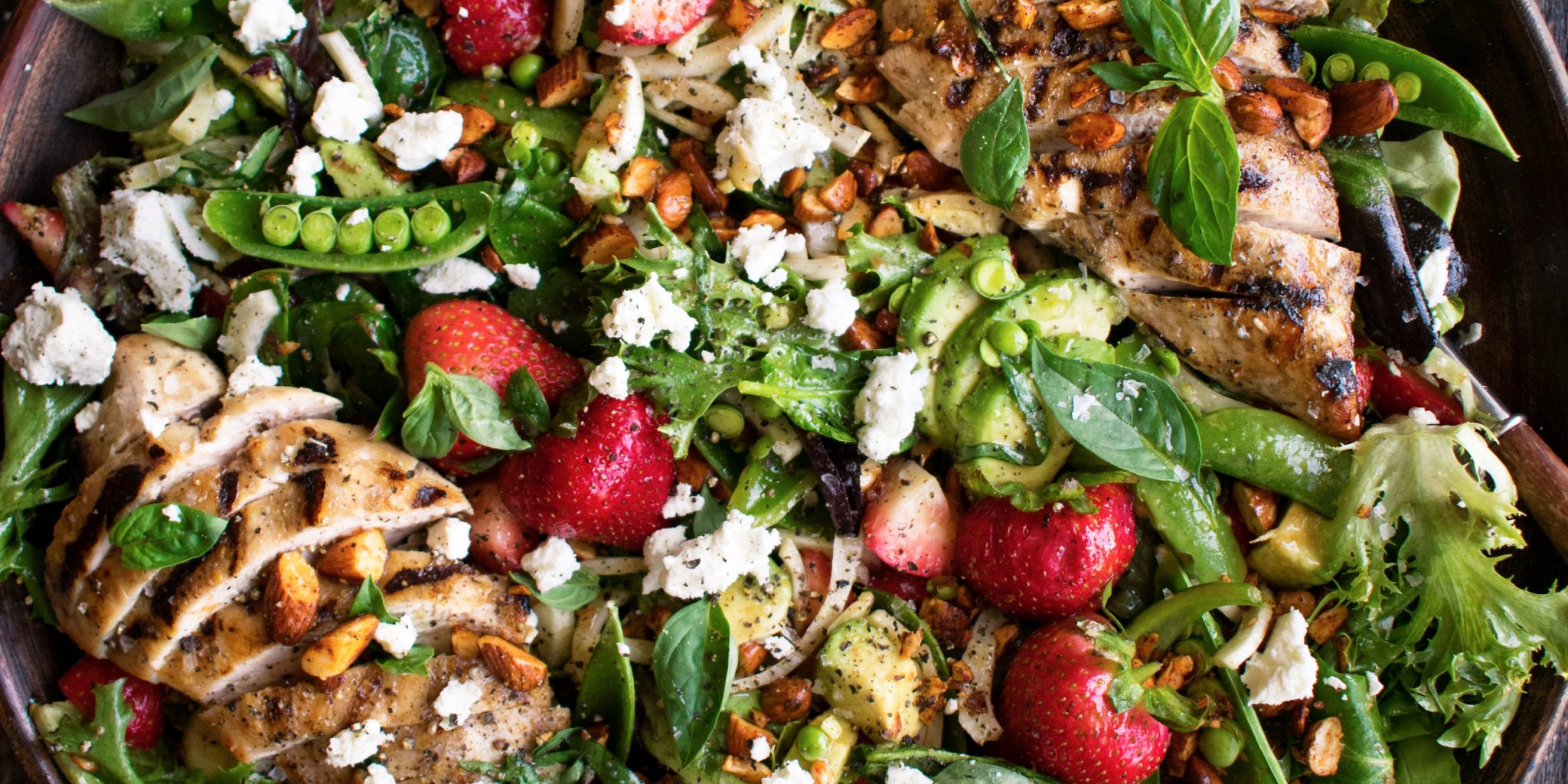 Strawberry & Avocado Grilled Chicken Salad